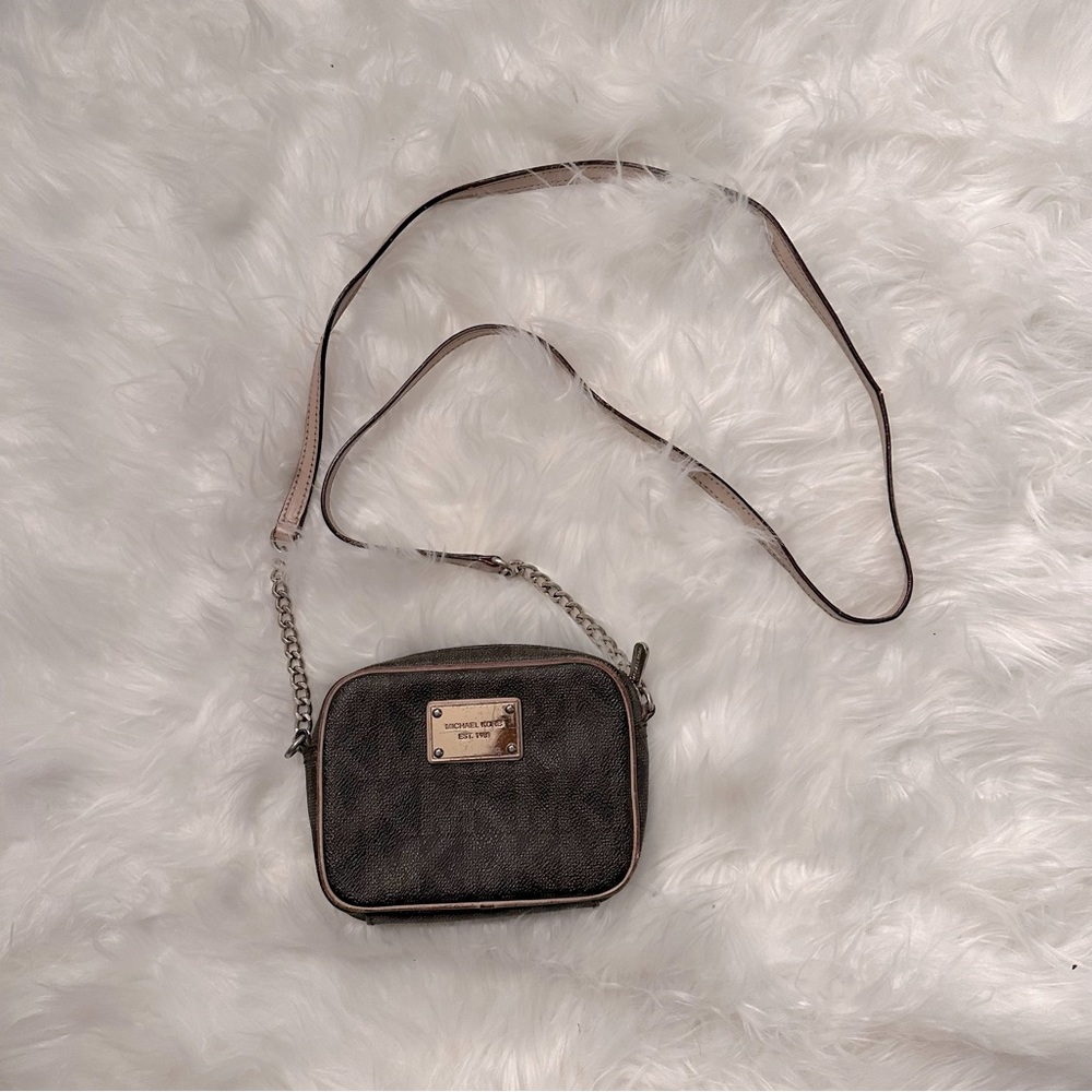 Michael Kors jet-set mini crossbody brown monogram